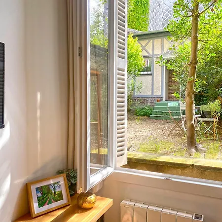 Appartement Vue Jardin - Proche Gare Et Hypercentre - Parking Rue Gratuit - Internet Fibre - Machine à Laver Rouen