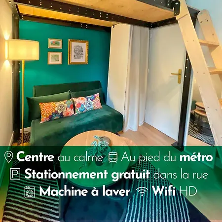 Vue Jardin - Proche Gare Et Hypercentre - Parking Rue Gratuit - Internet Fibre - Machine à Laver * Rouen