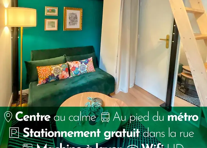 Vue Jardin - Proche Gare Et Hypercentre - Parking Rue Gratuit - Internet Fibre - Machine à Laver * Rouen